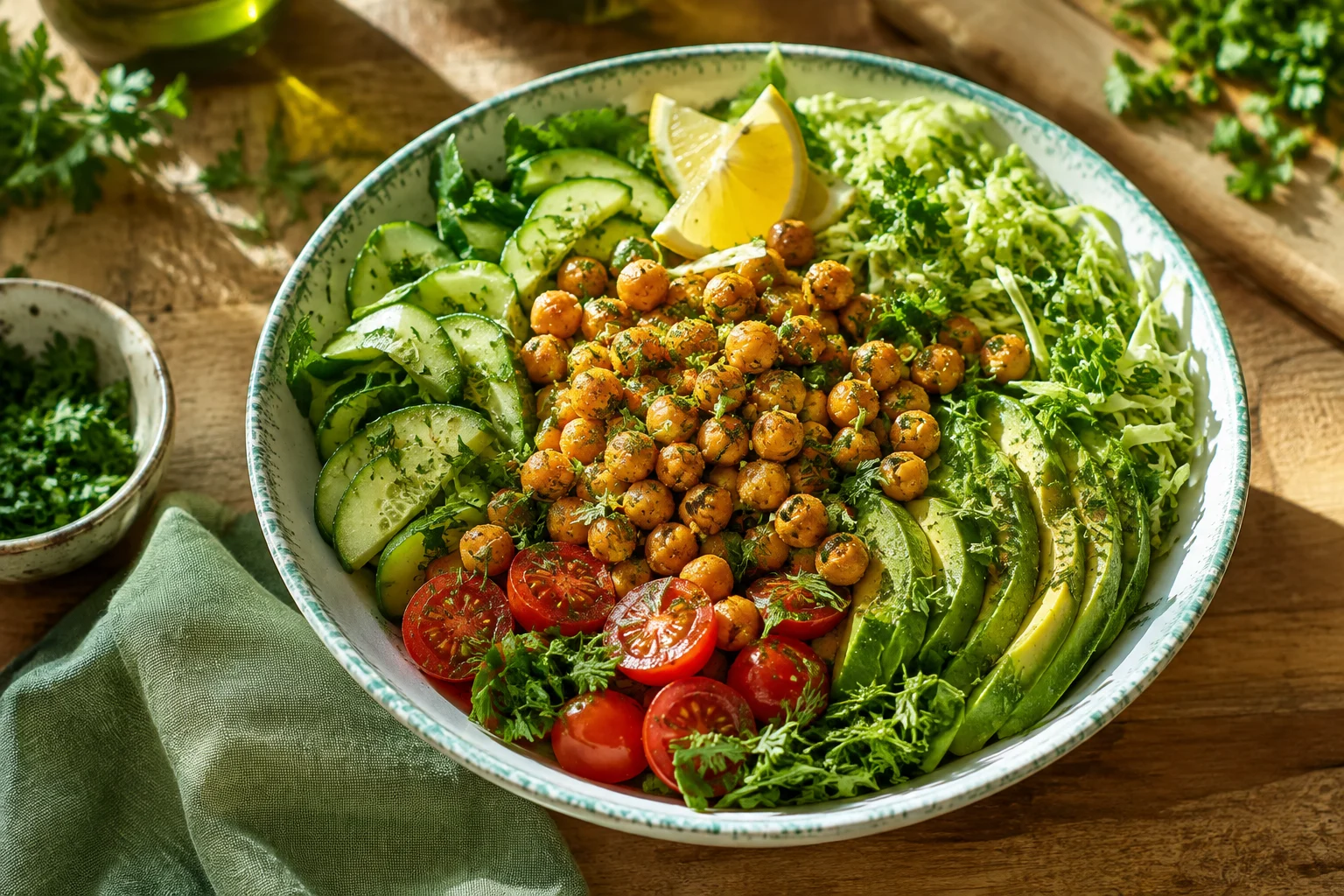 The lemony chickpea crunch bowl